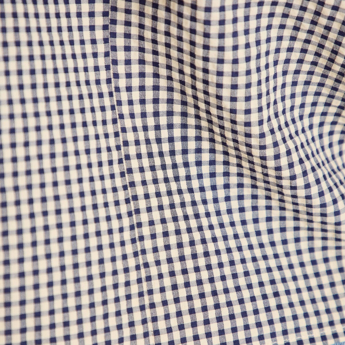 Blouse effet boule manches courtes bleu femme