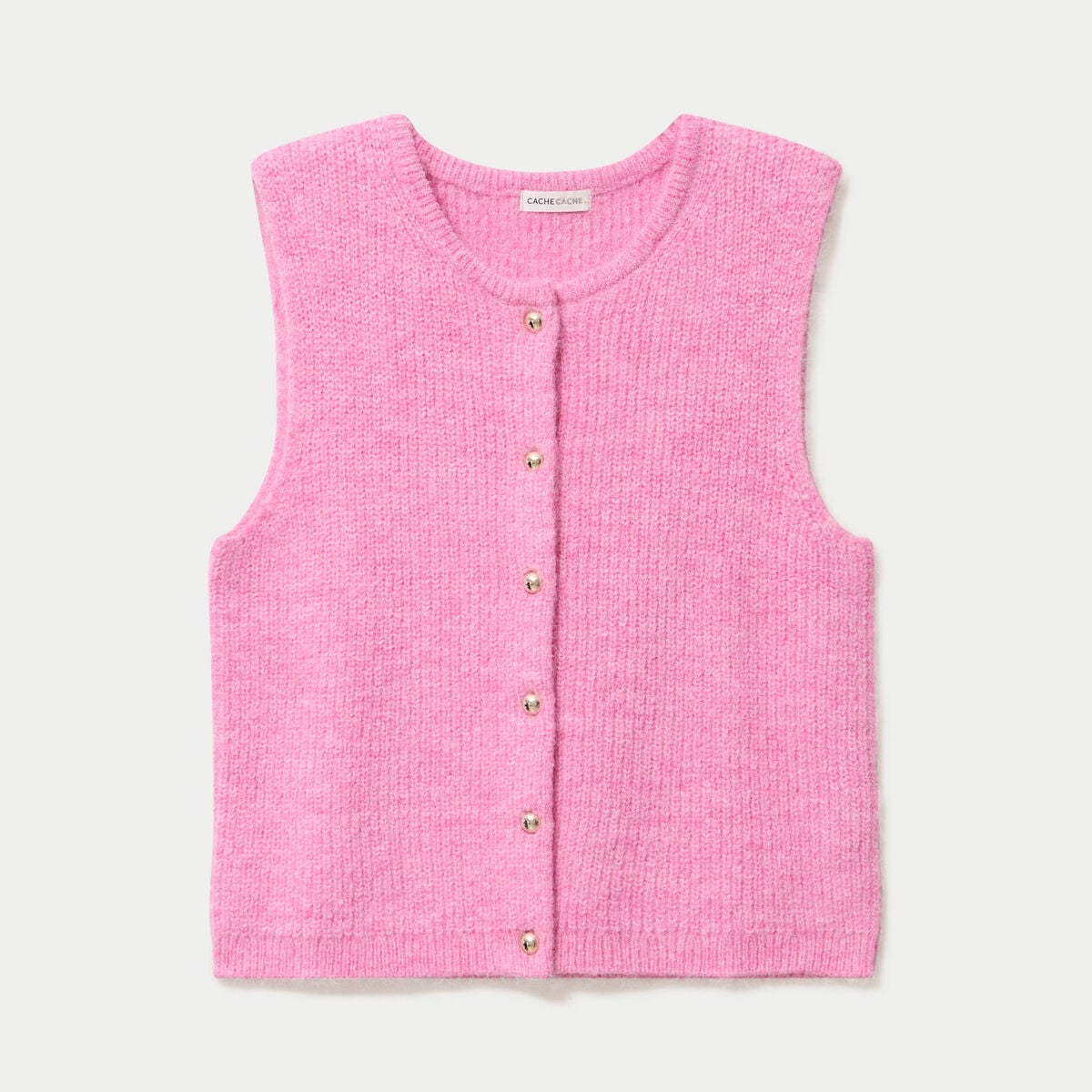 Gilet sans manches rose fushia femme