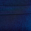 T-shirt col bardot brillant bleu fonc&eacute; femme