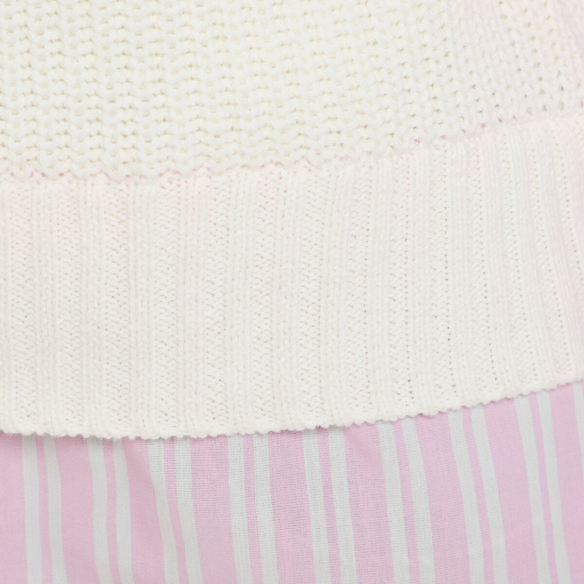 Pull chemise 2-en-1 ecru femme