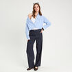 Chemise manches longues bleu ciel femme