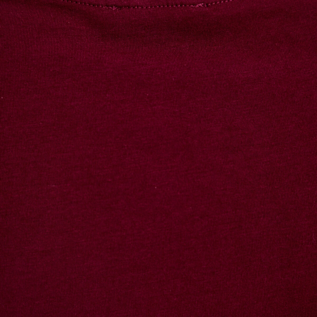 T-shirt ajust&eacute; col rond manches courtes bordeaux femme