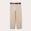 Pantalon chino avec ceinture amovible beige femme