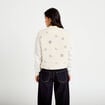 Gilet sans manches effet polaire col v ecru femme