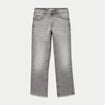 Jean droit taille standard denim gris femme