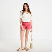 Blouse manches courtes ecru femme