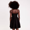 Robe effet boule &agrave; bretelles amobiles noir femme