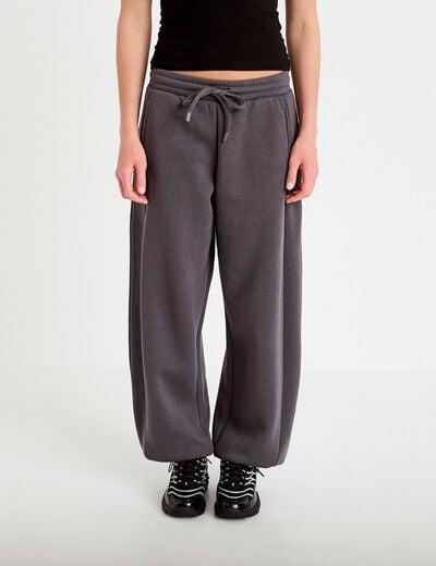 Jegging taille basse gris fonc&eacute; femme