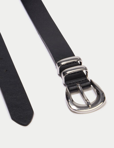 Ceinture fine noir femme