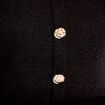 Pull p&eacute;plum avec boutons noir femme