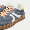 Basket aspect daim gris femme