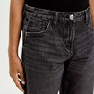 Jeans droit 5 poches denim snow noir femme
