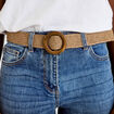 Jean bootcut cropped taille haute denim double stone femme