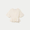 Blouse manches courtes ecru femme
