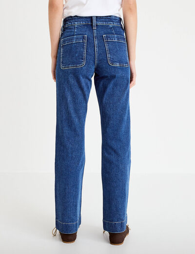 Jean bootcut taille haute denim stone femme