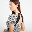 Robe longue &eacute;vas&eacute;e noir femme