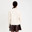 Sweat col montant ecru femme