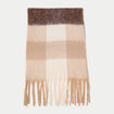 &Eacute;charpe plaid ivoire femme