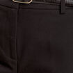 Pantalon cigarette ceintur&eacute; noir femme
