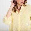 Blouse col tunisien jaune femme