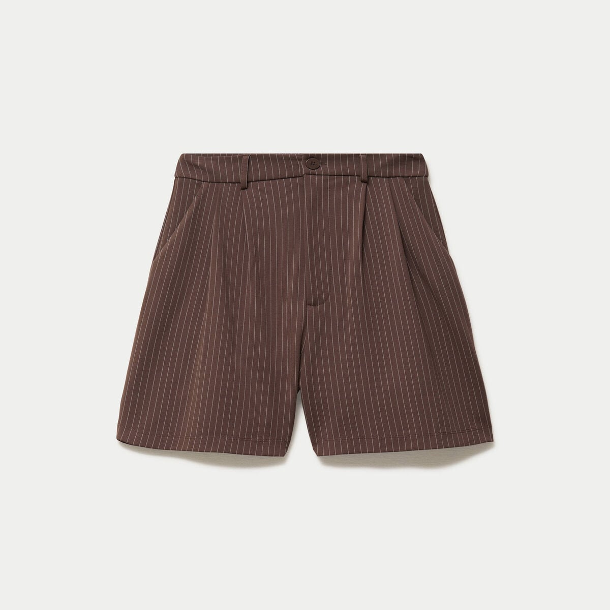 Short taille haute marron chocolat femme