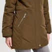 Parka &agrave; capuche fausse fourrure vert kaki femme