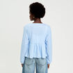 Blouse manches longues en cr&ecirc;pe blanc femme
