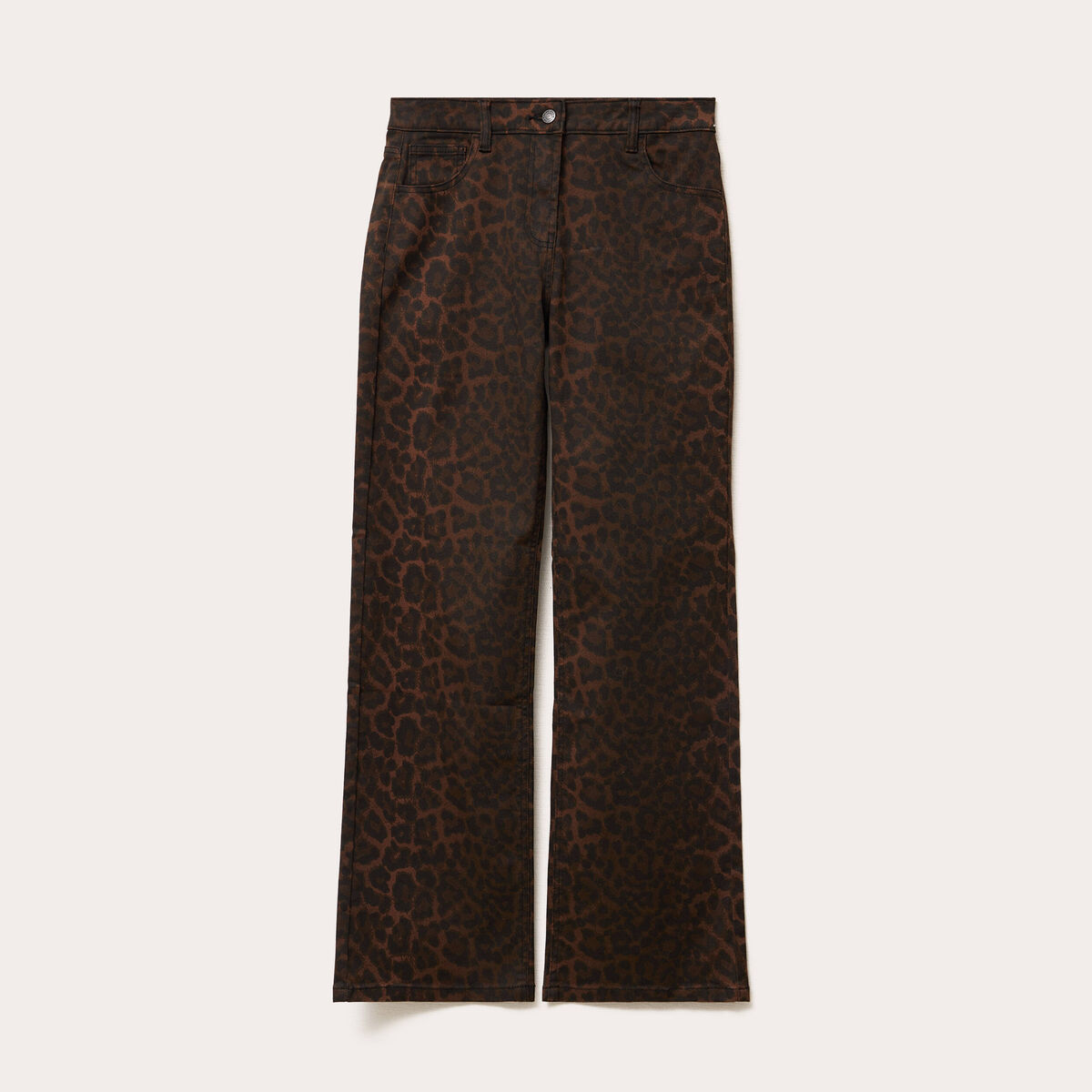 Pantalon droit marron femme