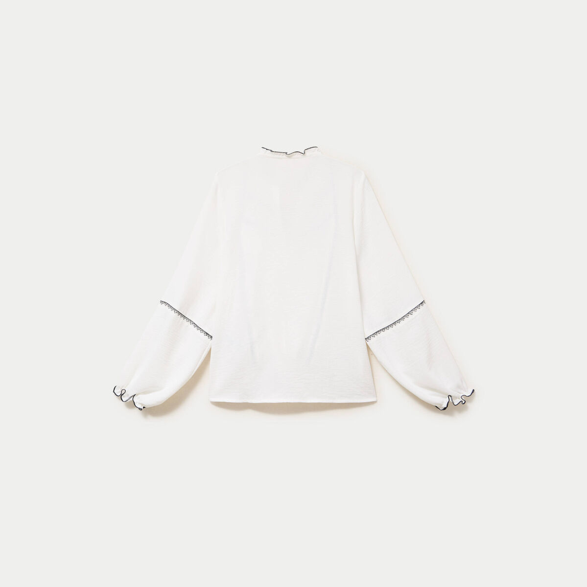 Blouse manches longues ecru femme