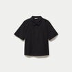 Chemise manches courtes noir femme