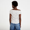Top pliss&eacute; col bardot sans manches blanc femme