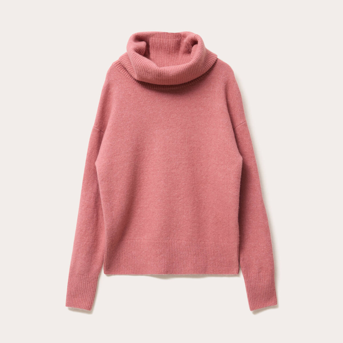 Pull avec col roul&eacute; rose femme