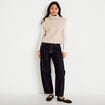 Pull droit sans manches col montant sable femme