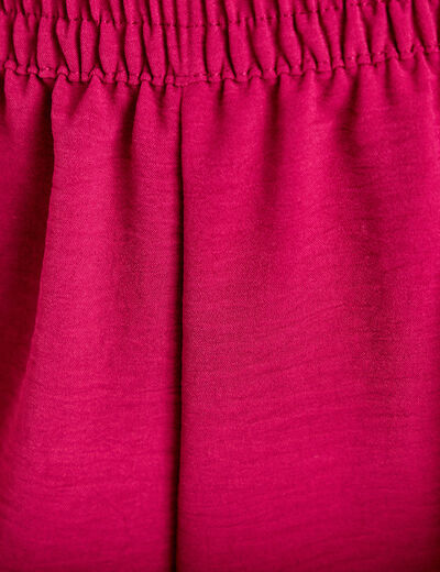 Short fluide regular rouge femme