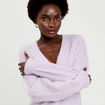 Pull duveteux parme femme