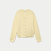 Gilet manches longues jaune clair femme
