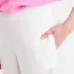 Pantalon bouffant taille standard ecru femme