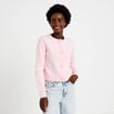 Gilet manches longues col rond rose clair femme