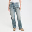 Jean droit taille standard denim dirty femme