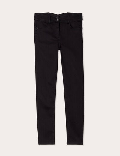Jeans slim push-up denim noir femme