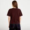 T-shirt col rond manches courtes marron fonc&eacute; femme