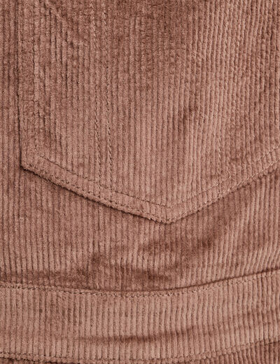 Salopette en velours taupe femme