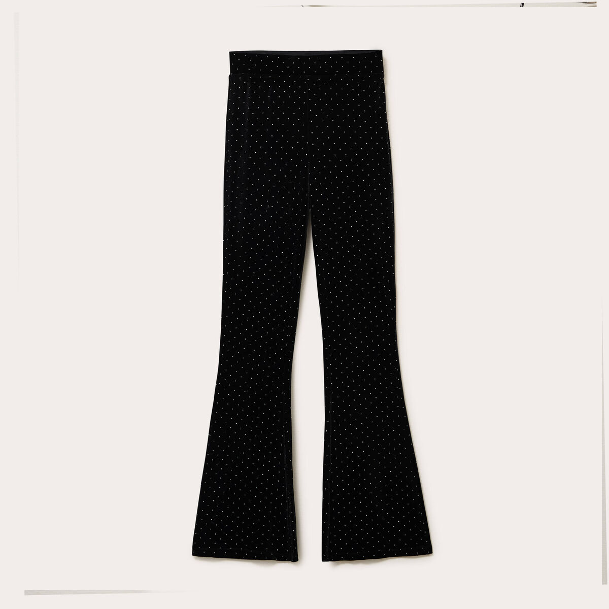 Pantalon bootcut en velours noir femme