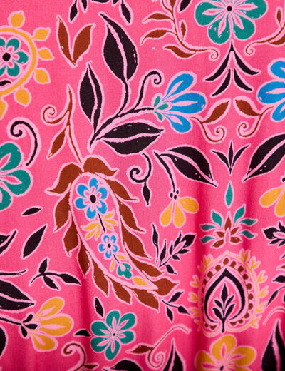 Robe &eacute;vas&eacute;e rose femme
