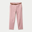 Pantalon chino 7/8&egrave;me rose pastel femme