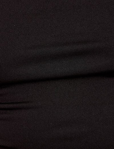 Body ajust&eacute; d&eacute;collet&eacute; sans manches noir femme