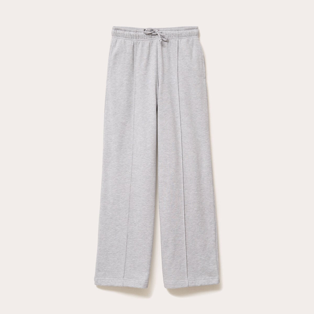 Pantalon large style jogging gris clair femme