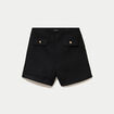 Short en tweed noir femme