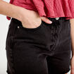 Short en jean 5 poches denim noir femme