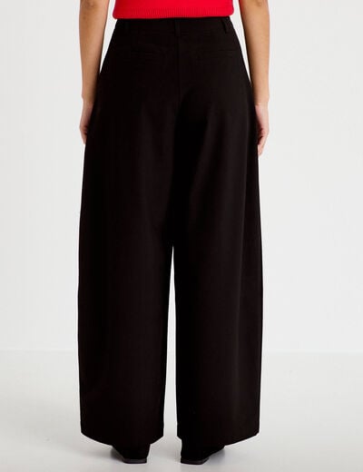 Pantalon barrel taille standard noir femme